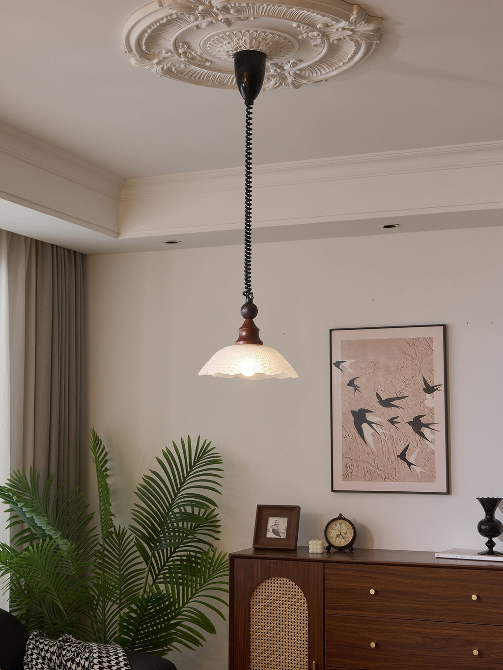 Nydoreth Suspension en Bois Art Vintage Élégant - Neutralighting