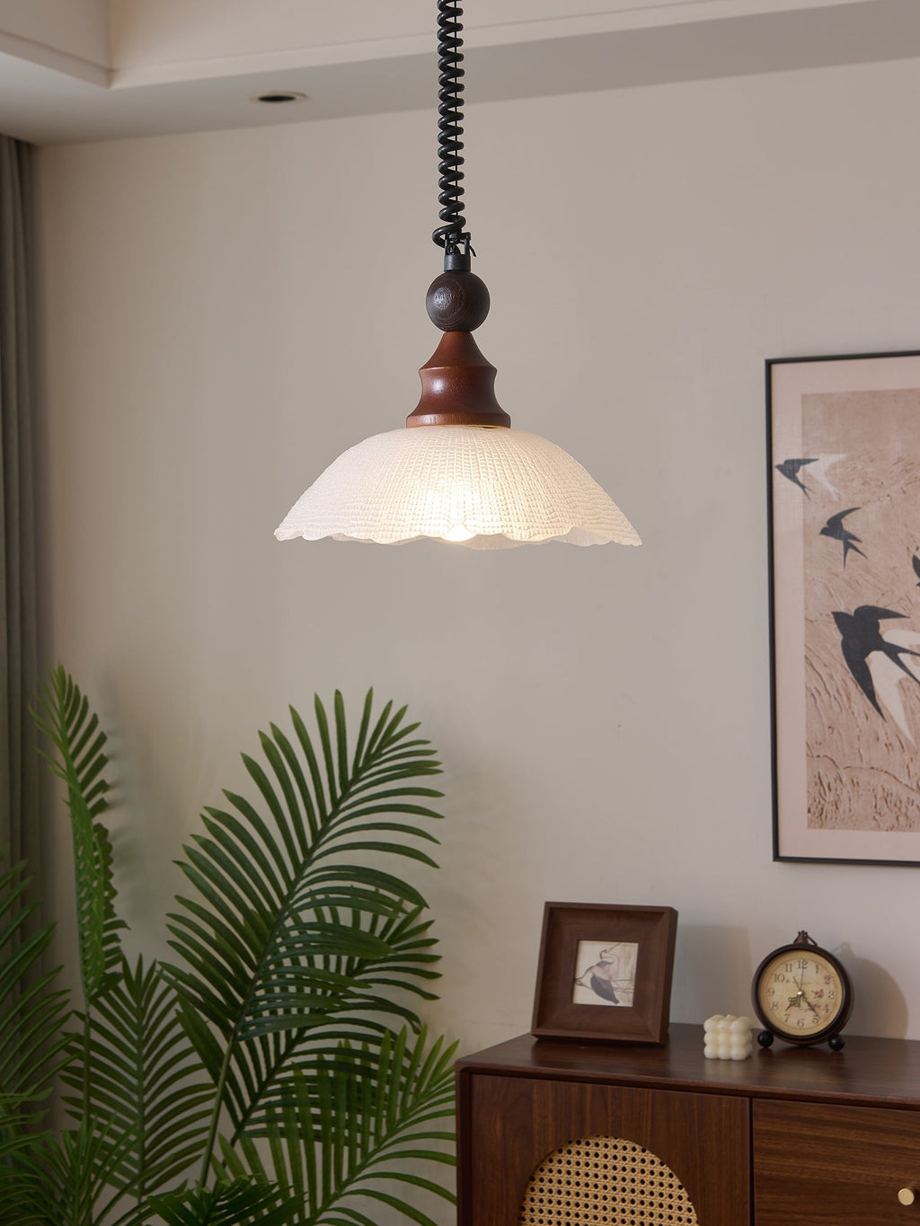 Nydoreth Suspension en Bois Art Vintage Élégant - Neutralighting