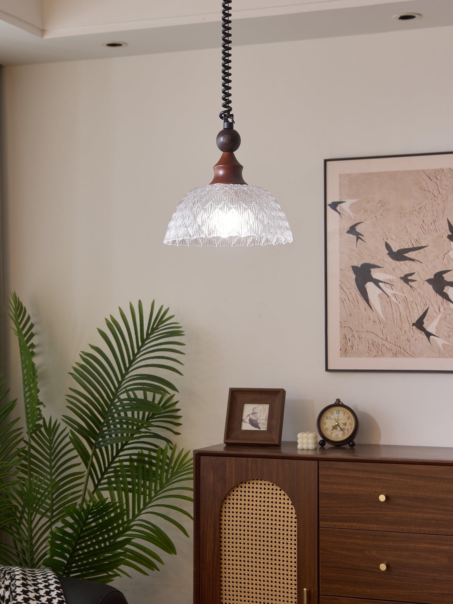 Nydoreth Suspension en Bois Art Vintage Élégant - Neutralighting