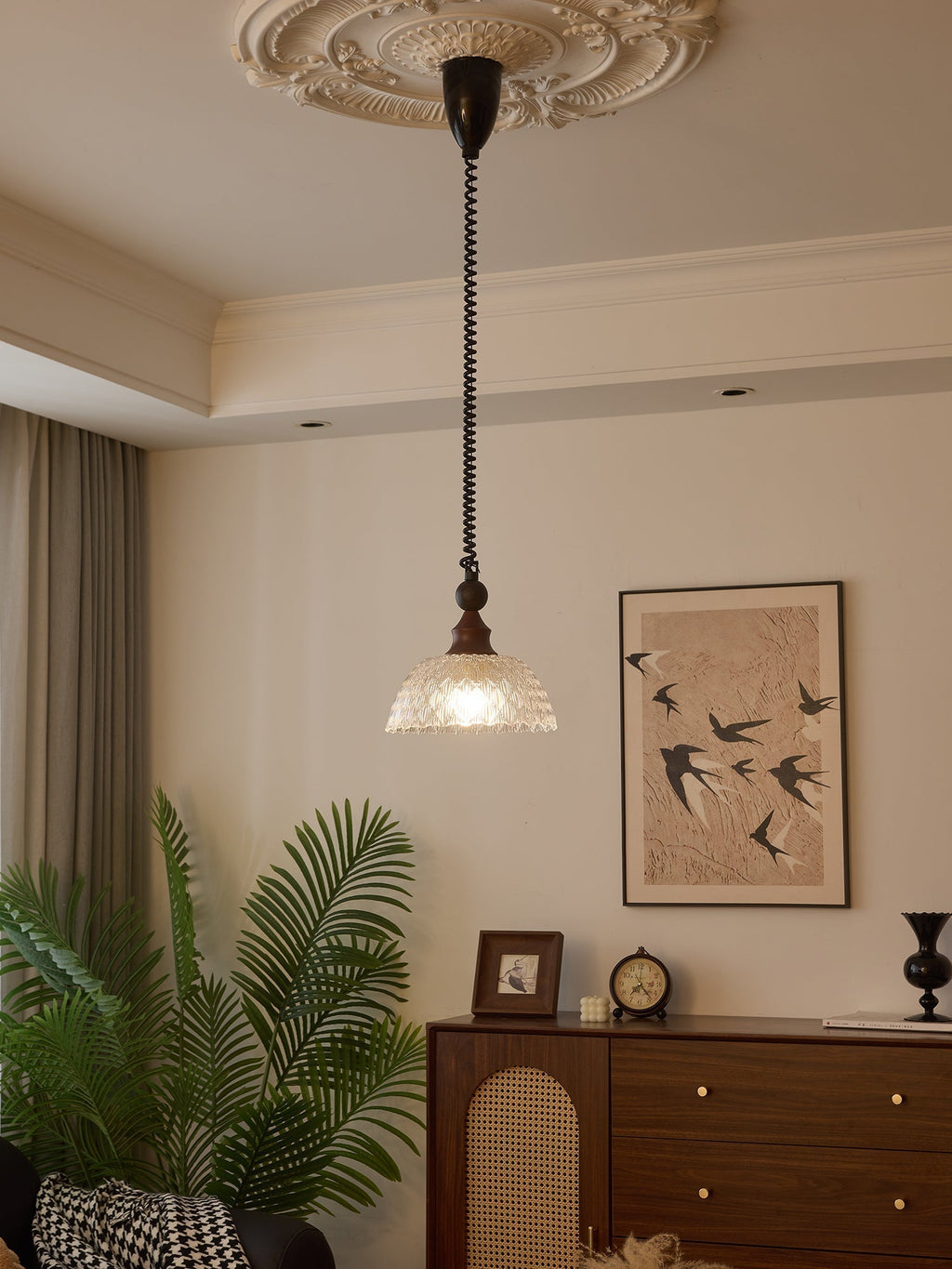Nydoreth Suspension en Bois Art Vintage Élégant - Neutralighting
