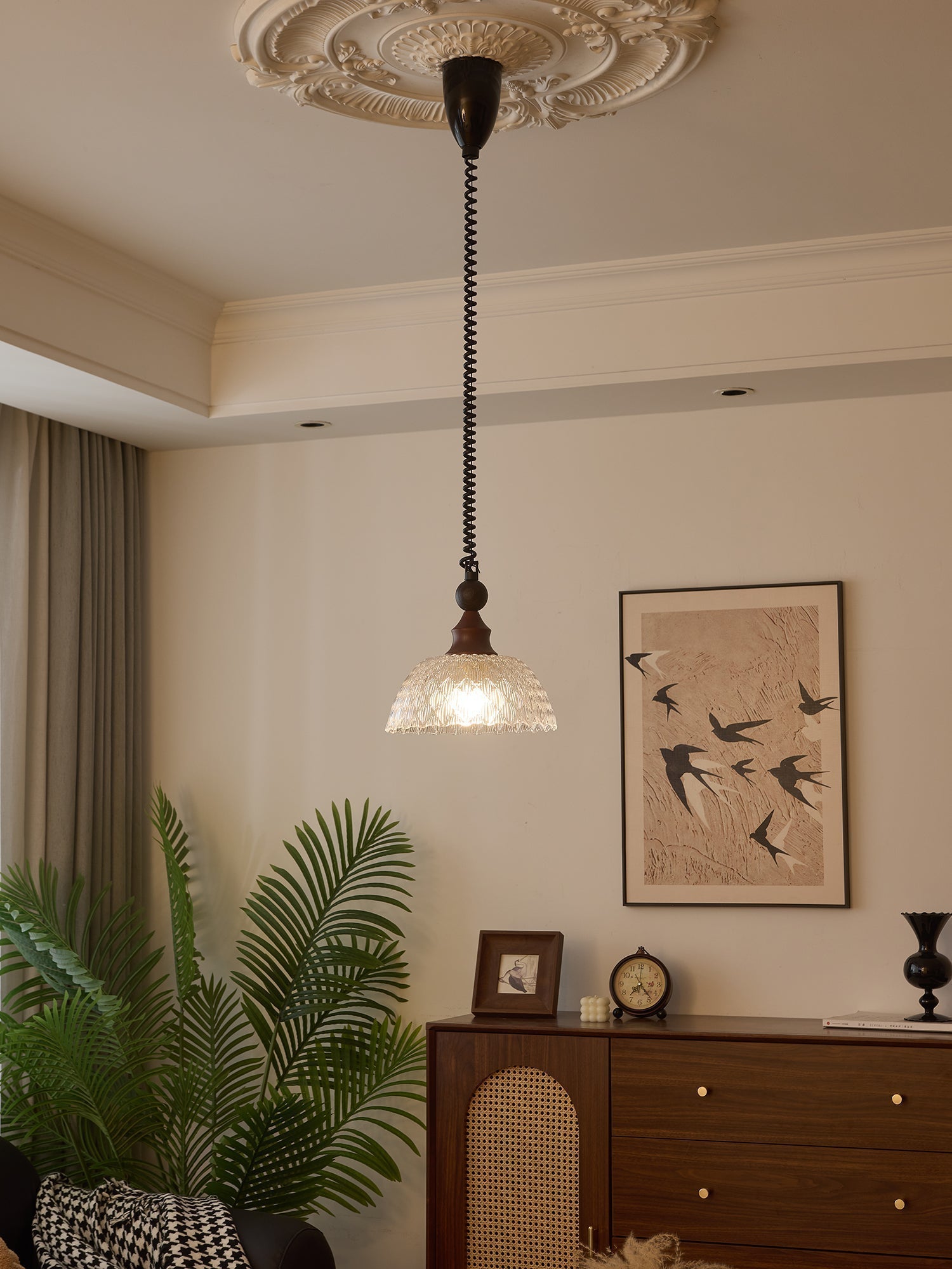 Nydoreth Suspension en Bois Art Vintage Élégant - Neutralighting
