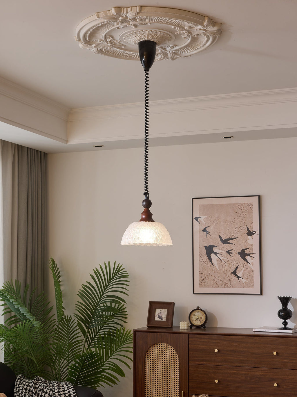 Nydoreth Suspension en Bois Art Vintage Élégant - Neutralighting