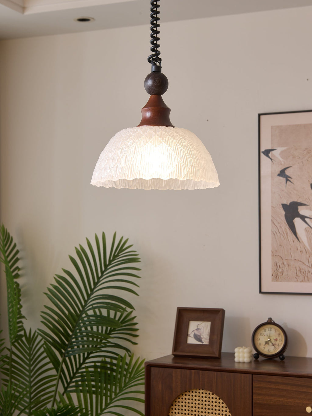 Nydoreth Suspension en Bois Art Vintage Élégant - Neutralighting