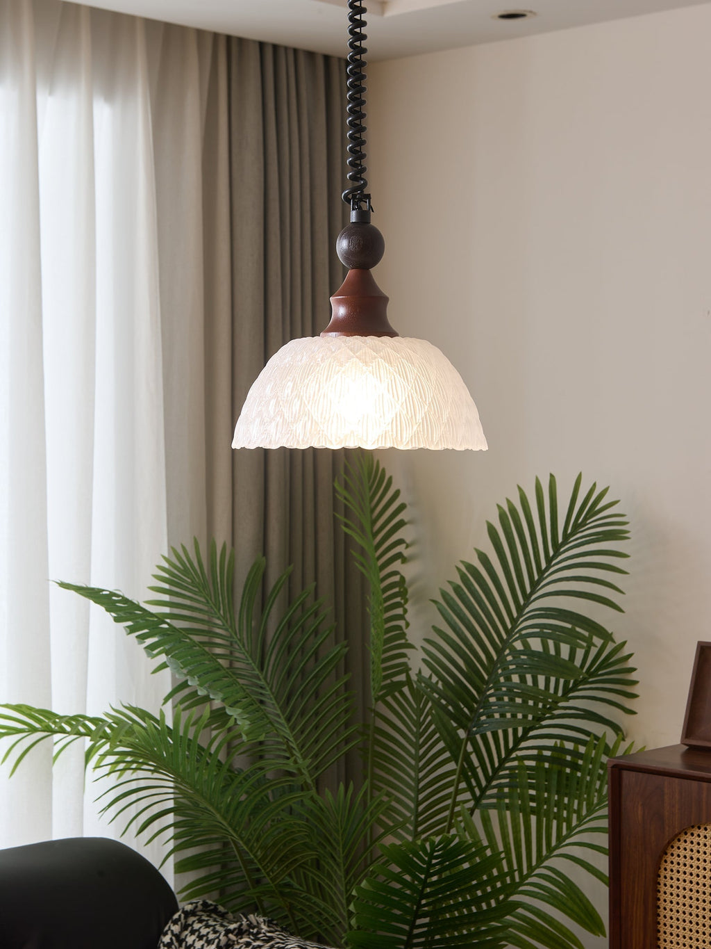 Nydoreth Suspension en Bois Art Vintage Élégant - Neutralighting