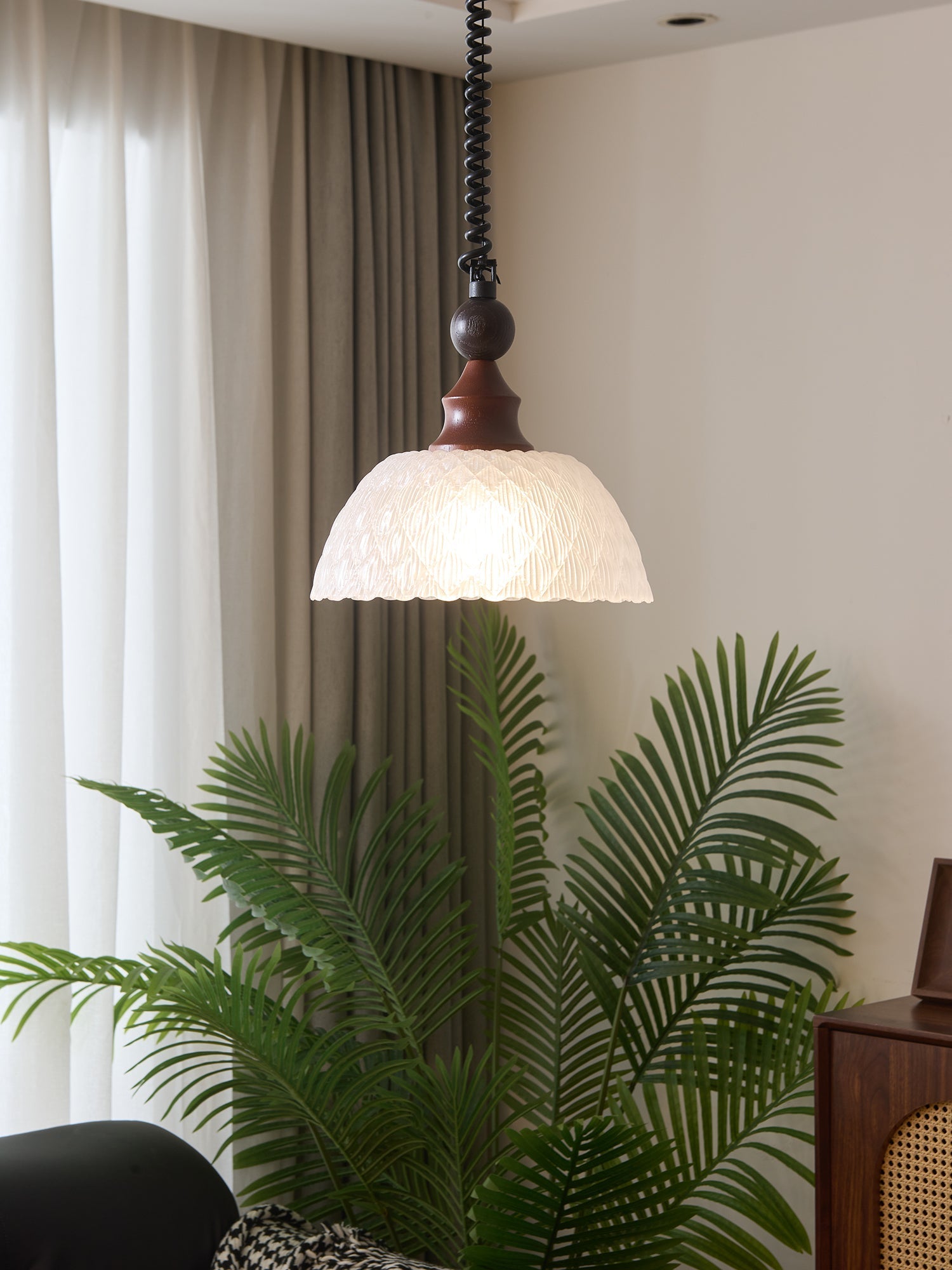 Nydoreth Suspension en Bois Art Vintage Élégant - Neutralighting