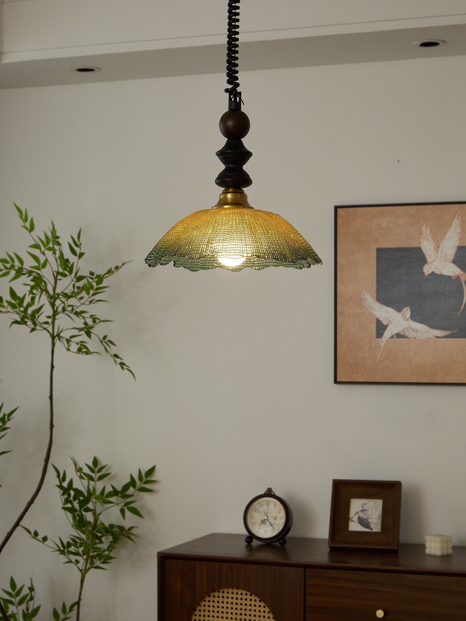 Nydoreth Suspension en Bois Art Vintage Élégant - Neutralighting