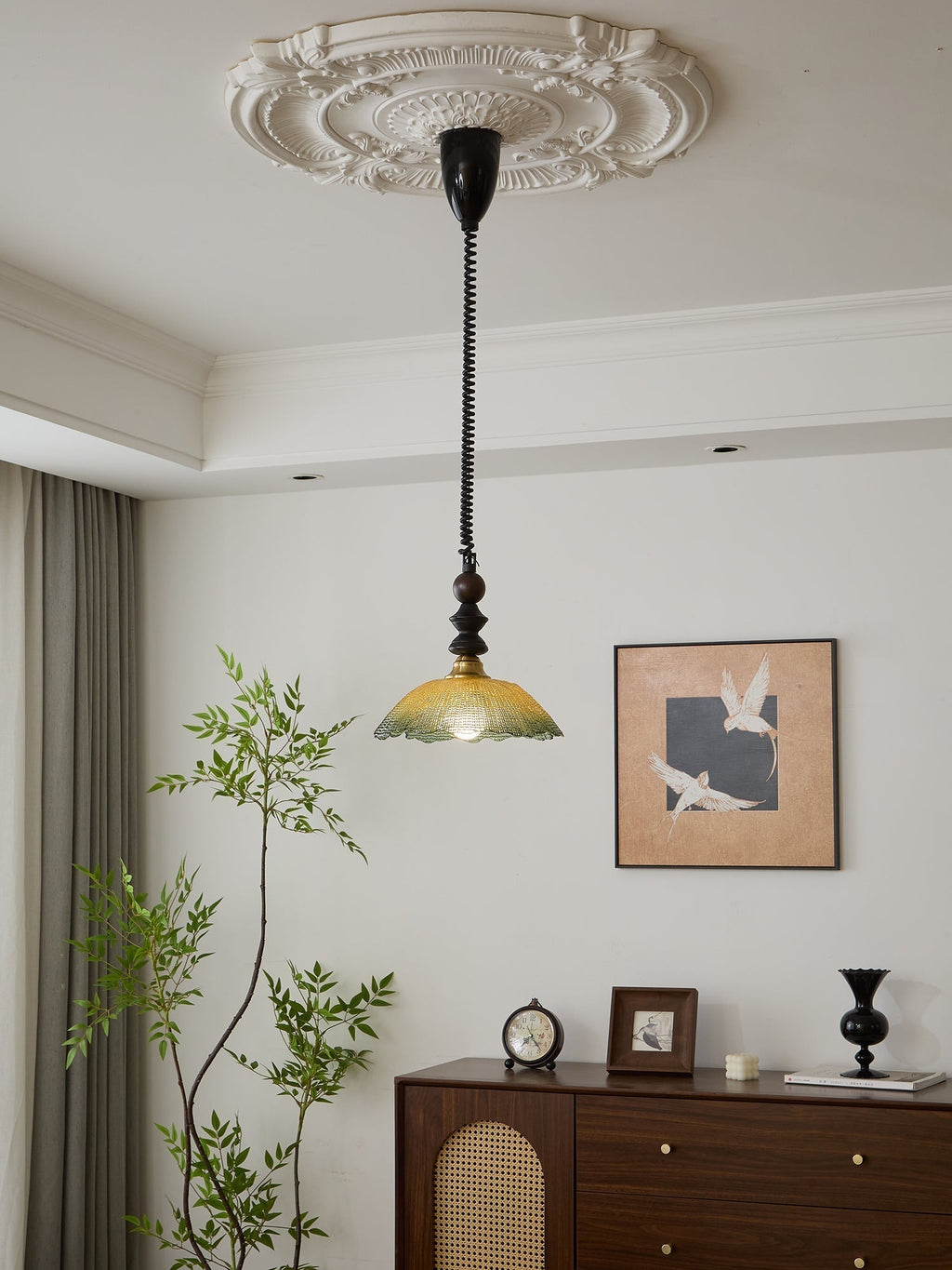 Nydoreth Suspension en Bois Art Vintage Élégant - Neutralighting