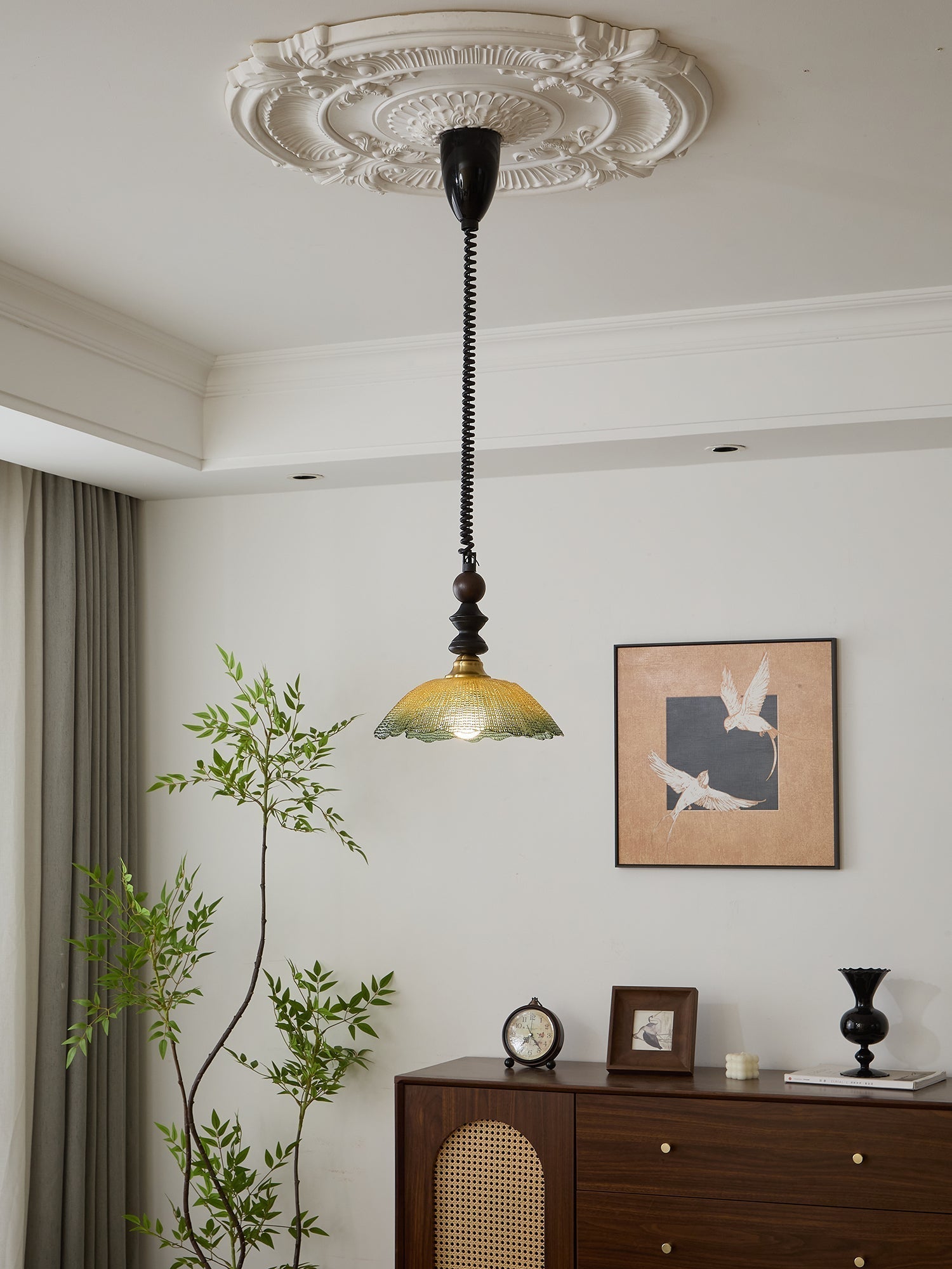 Nydoreth Suspension en Bois Art Vintage Élégant - Neutralighting
