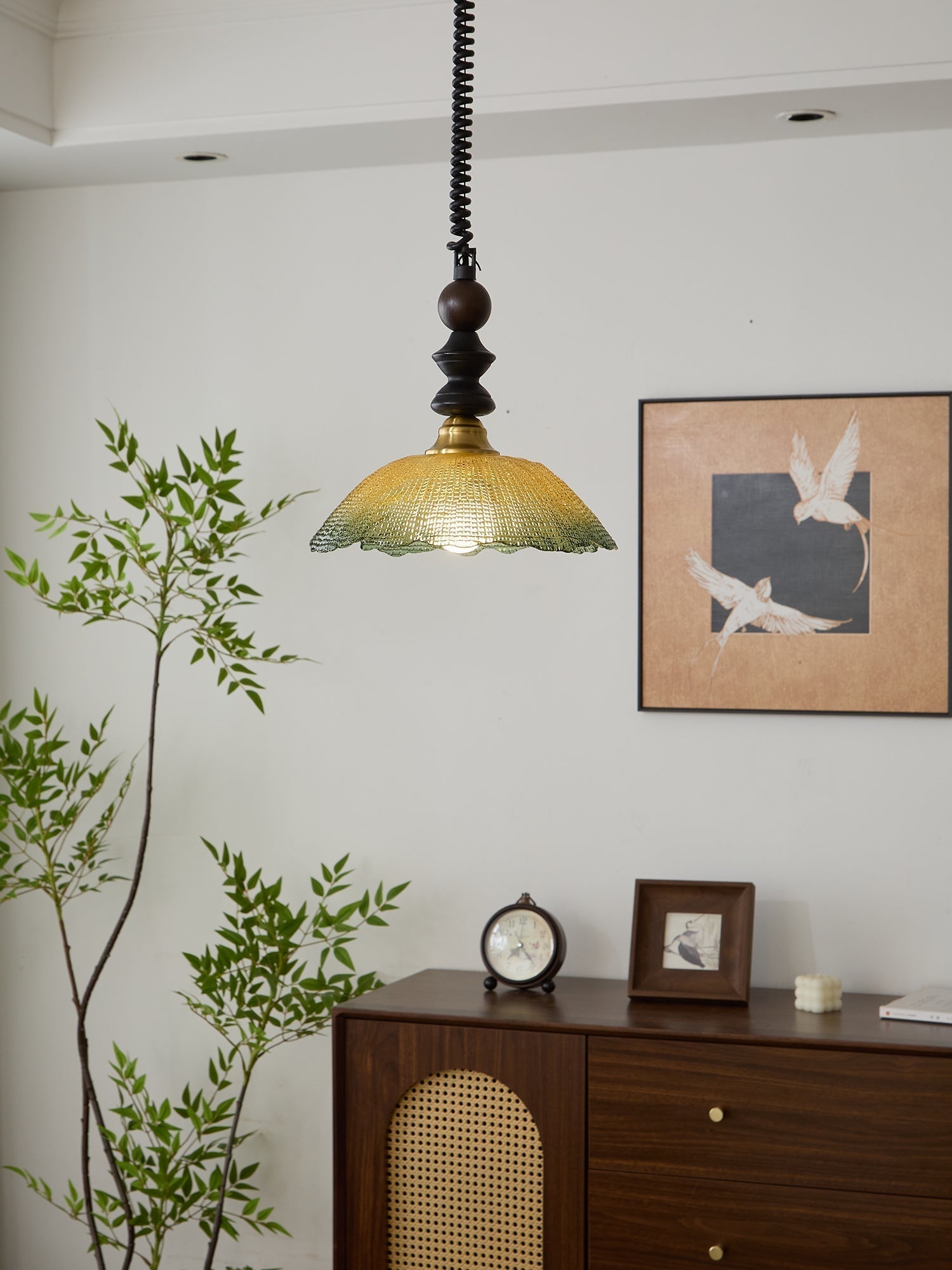 Nydoreth Suspension en Bois Art Vintage Élégant - Neutralighting