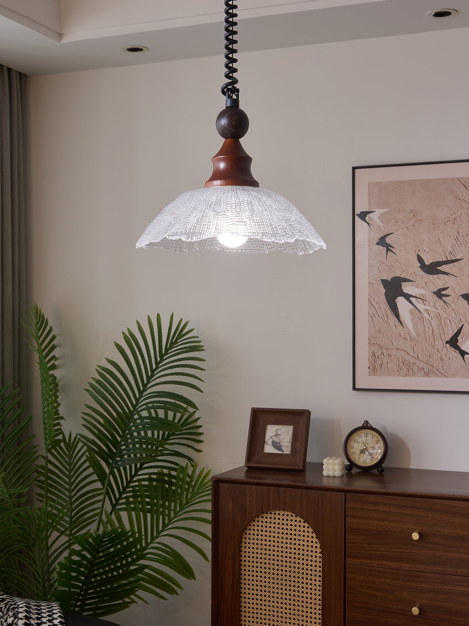 Nydoreth Suspension en Bois Art Vintage Élégant - Neutralighting