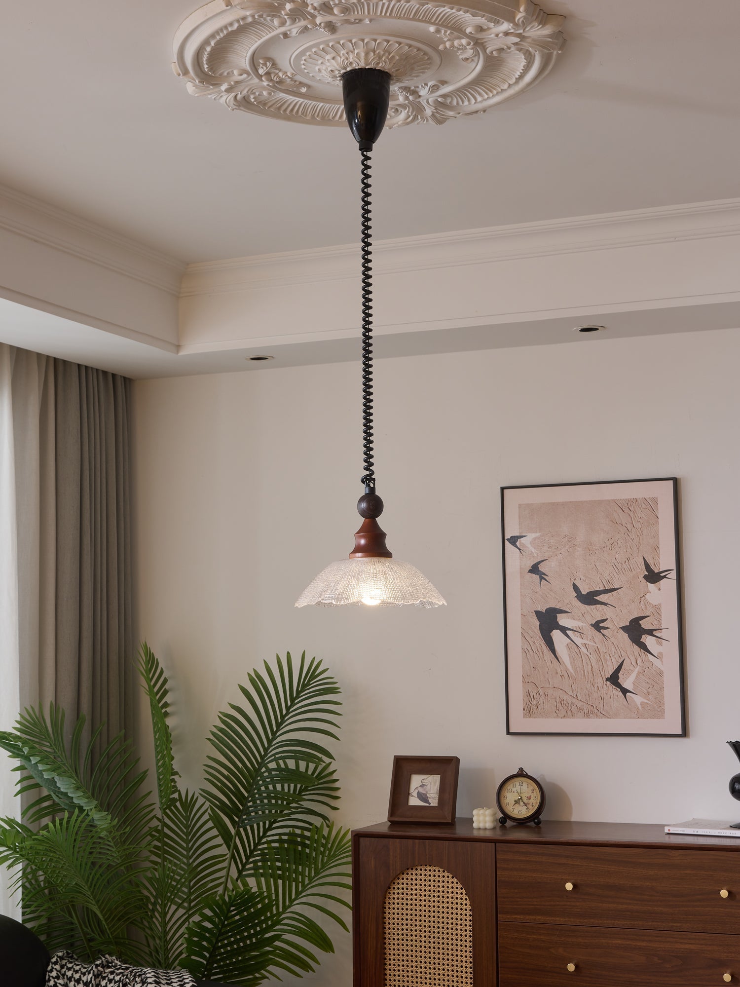 Nydoreth Suspension en Bois Art Vintage Élégant - Neutralighting