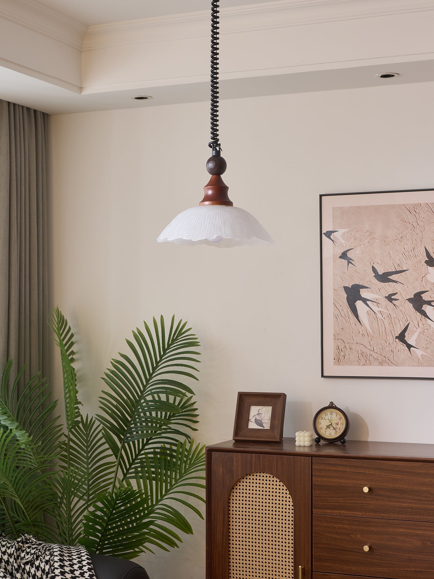 Nydoreth Suspension en Bois Art Vintage Élégant - Neutralighting