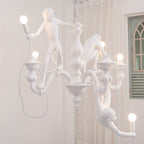 Lustra Chandelier Singe Noir Sculpture Ludique - Neutralighting