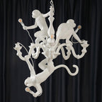 Lustra Chandelier Singe Noir Sculpture Ludique - Neutralighting
