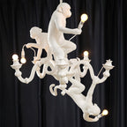 Lustra Chandelier Singe Noir Sculpture Ludique - Neutralighting