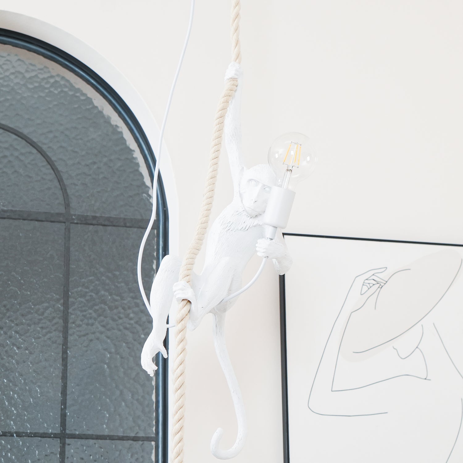 Zalira Suspension Artistique en Résine Corde - Neutralighting