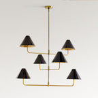 Zoruvyh Étage Ancien Industriel Tissu Métal Lustre - Neutralighting