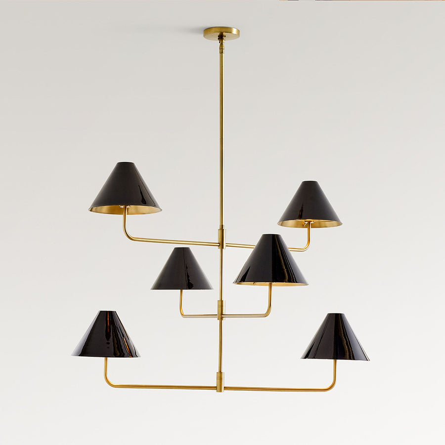 Zoruvyh Étage Ancien Industriel Tissu Métal Lustre - Neutralighting
