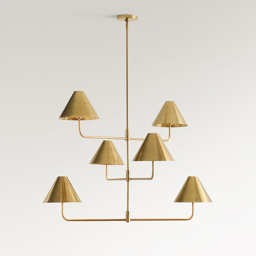 Zoruvyh Étage Ancien Industriel Tissu Métal Lustre - Neutralighting