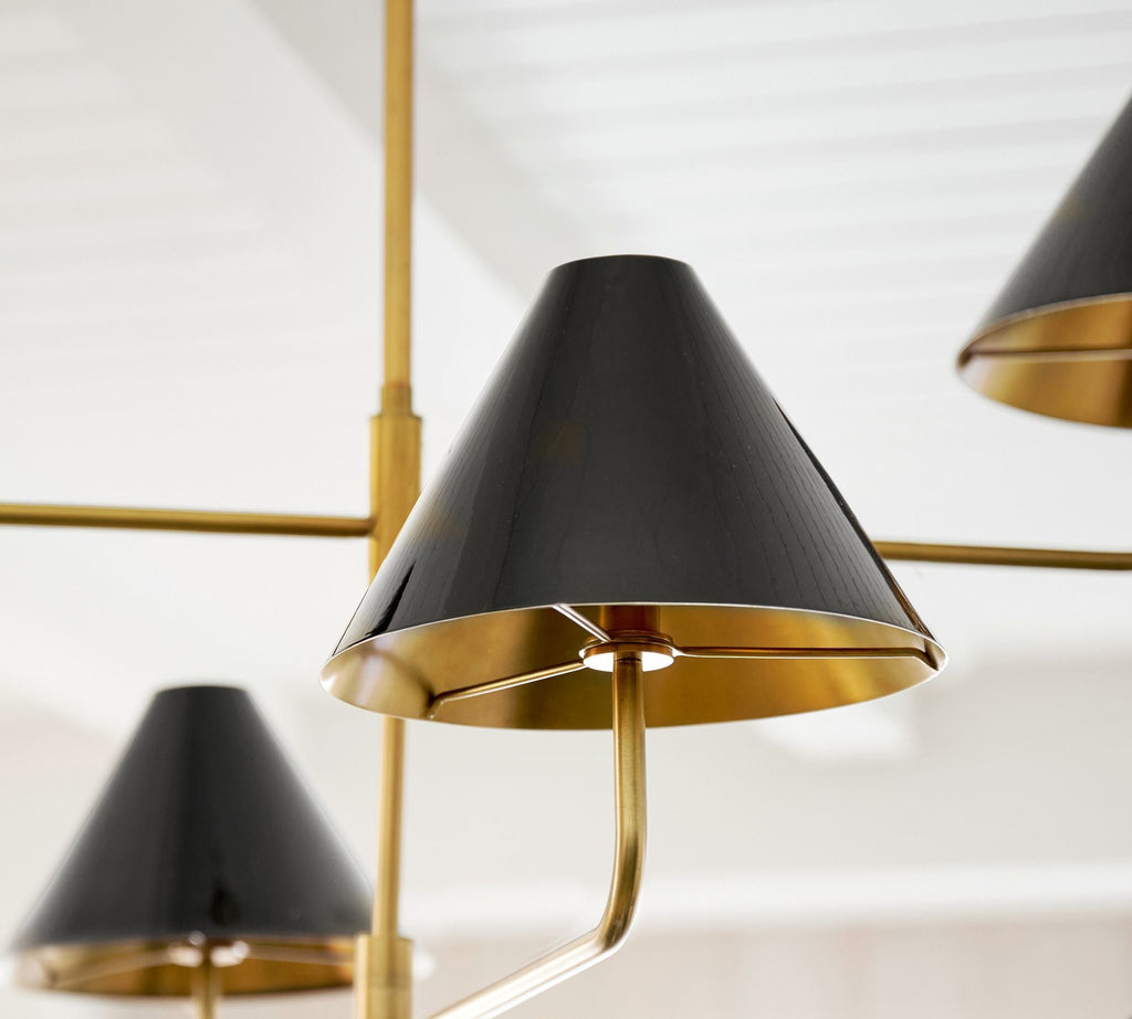 Zoruvyh Étage Ancien Industriel Tissu Métal Lustre - Neutralighting