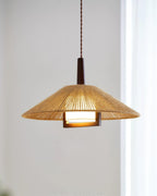 Fidoya Suspension Conique en Rotin Tressé - Neutralighting