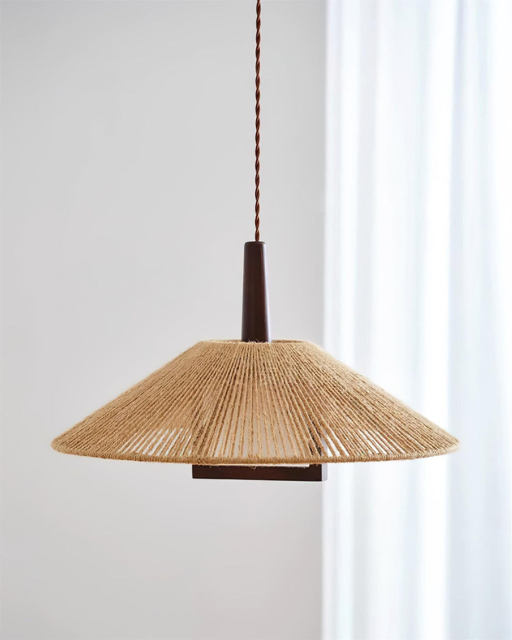 Fidoya Suspension Conique en Rotin Tressé - Neutralighting