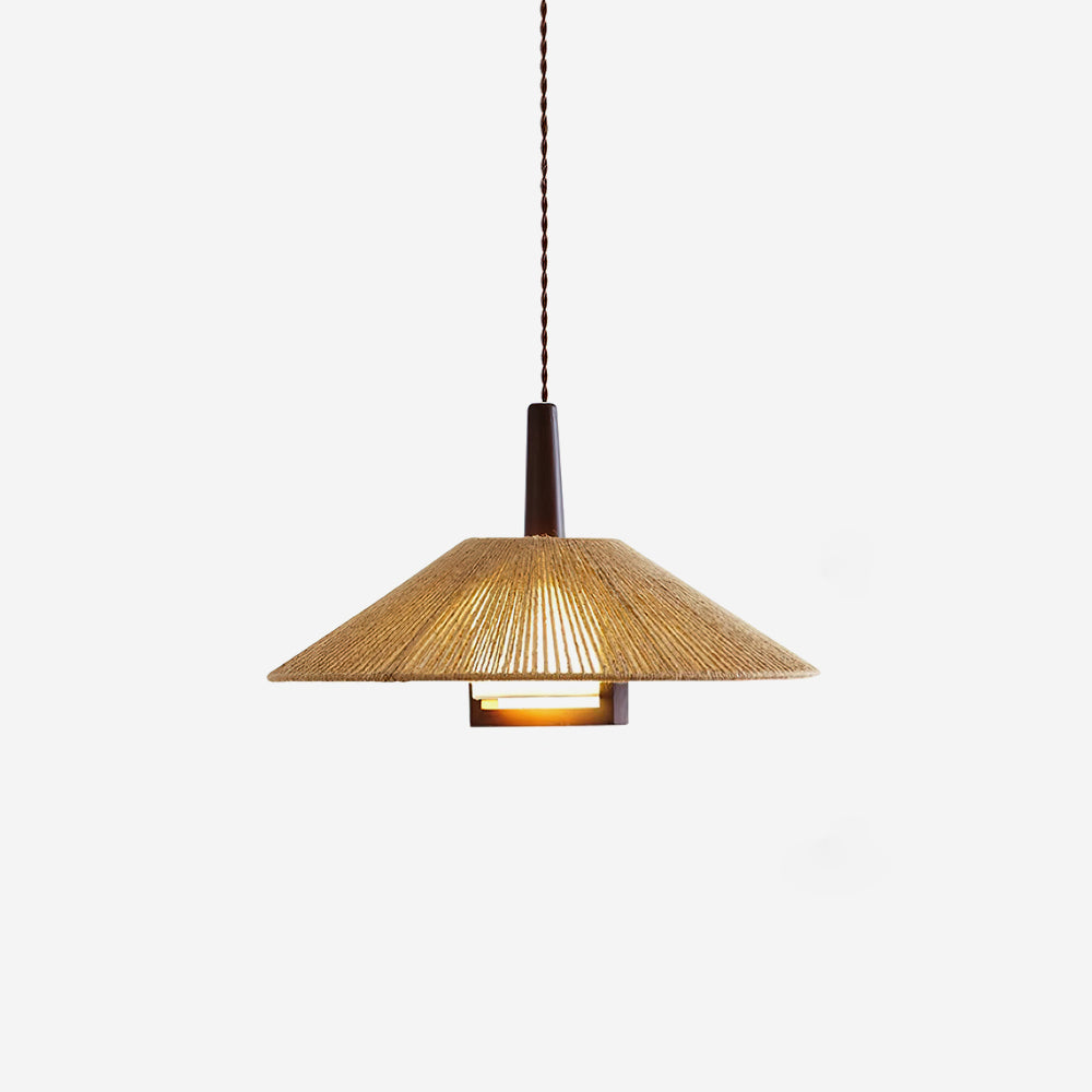 Fidoya Suspension Conique en Rotin Tressé - Neutralighting
