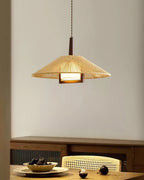 Fidoya Suspension Conique en Rotin Tressé - Neutralighting