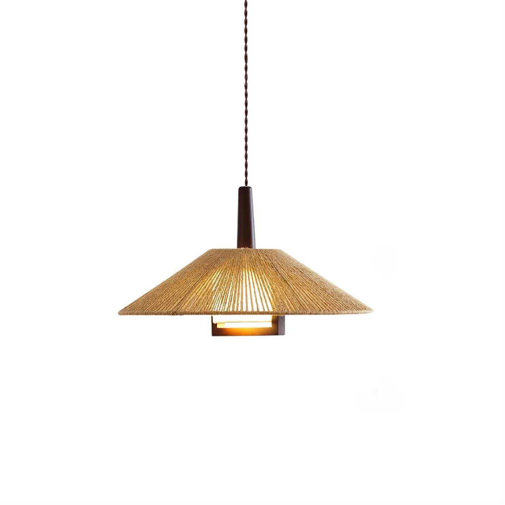 Fidoya Suspension Conique en Rotin Tressé - Neutralighting