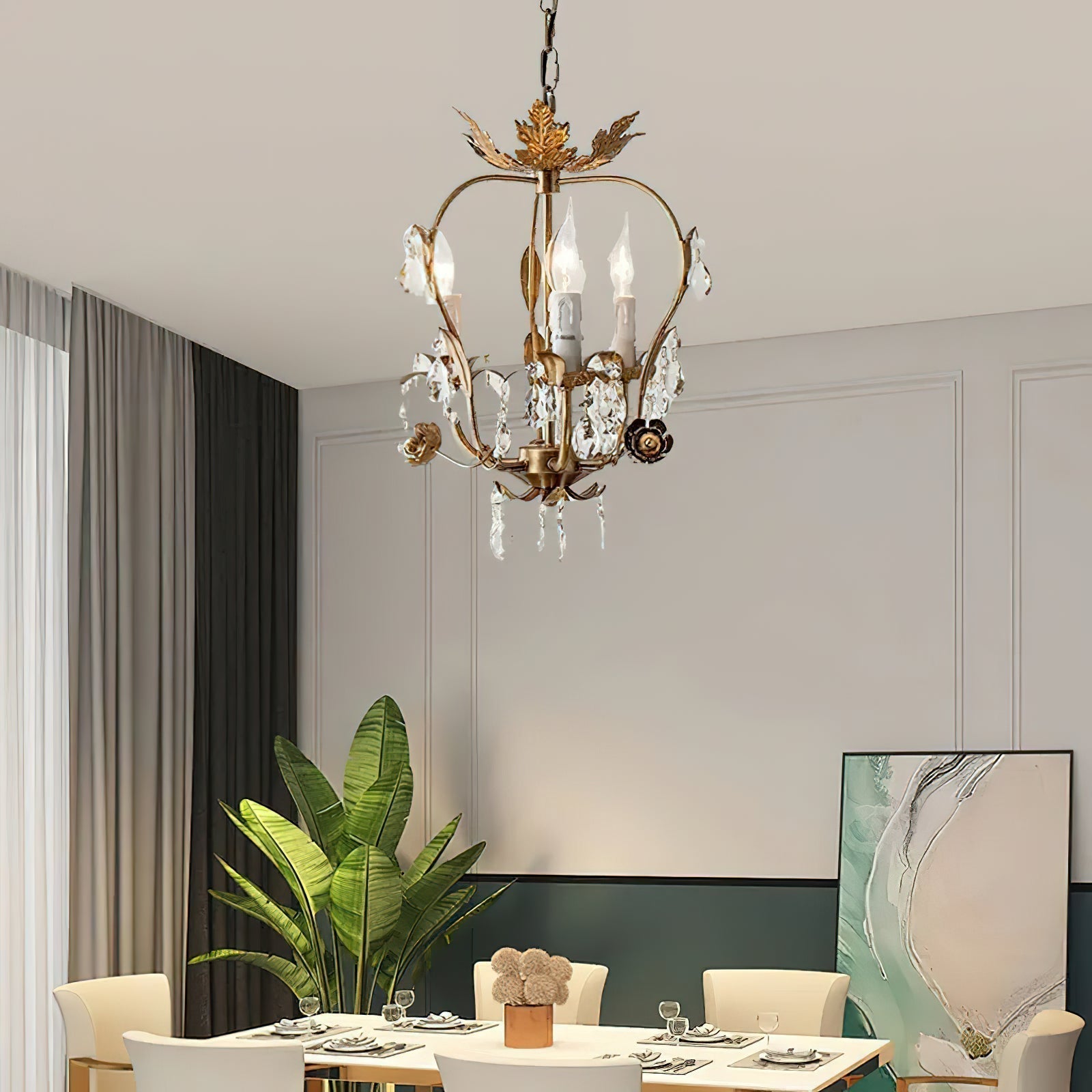 Sylaeara Lustre Postmoderne De Luxe En Métal Et Cristal - Neutralighting