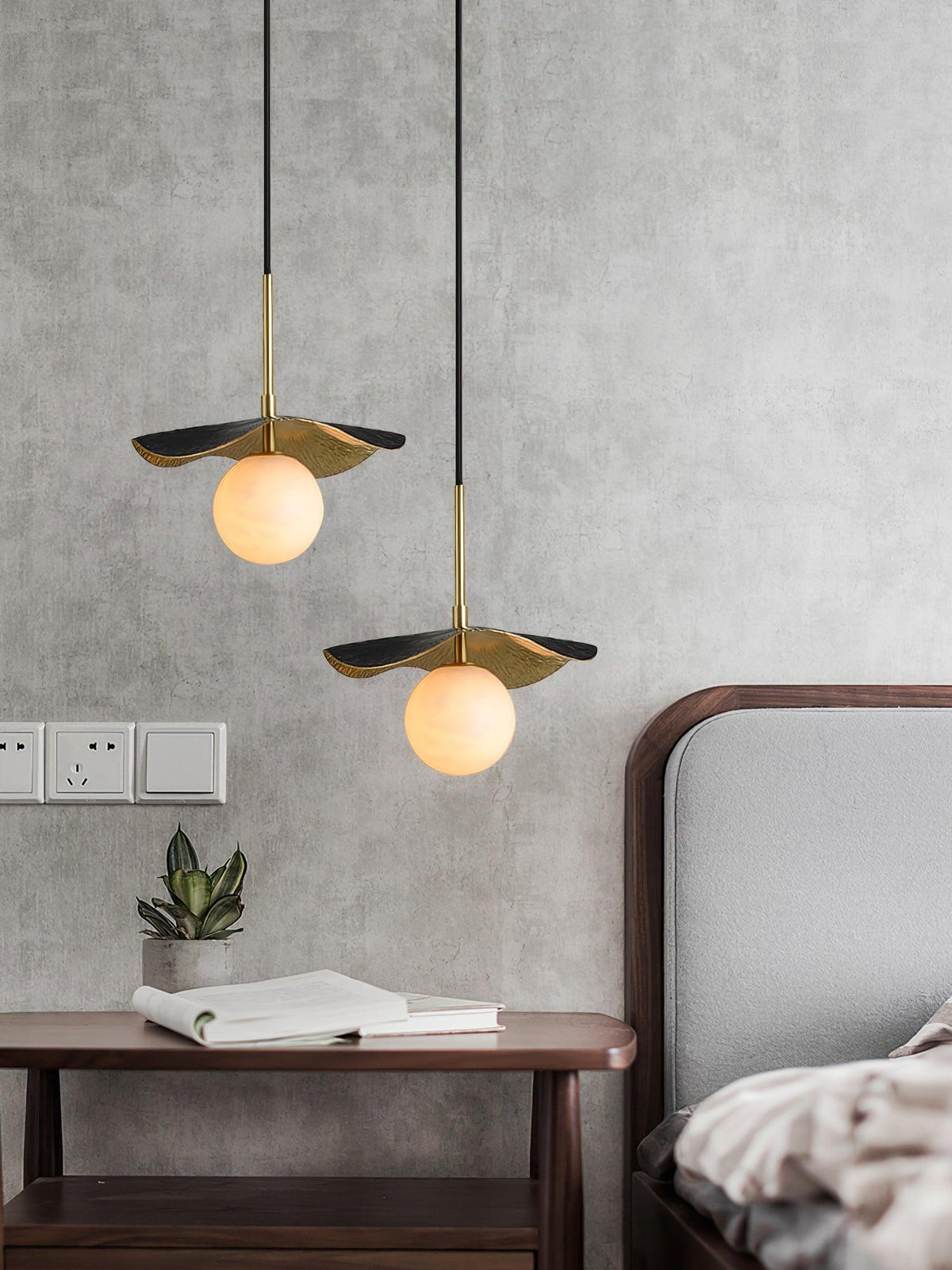 Ivvynen Suspension en Albâtre avec Canopée en Forme de Feuille - Neutralighting