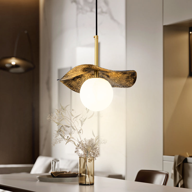Zaraeen Lampe Suspendue En Laiton Et Albâtre Minimaliste Moderne - Neutralighting