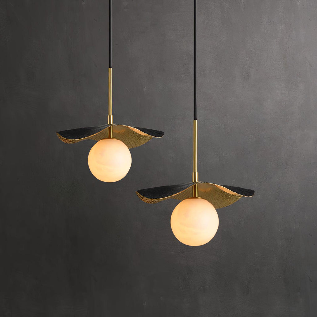 Ivvynen Suspension en Albâtre avec Canopée en Forme de Feuille - Neutralighting