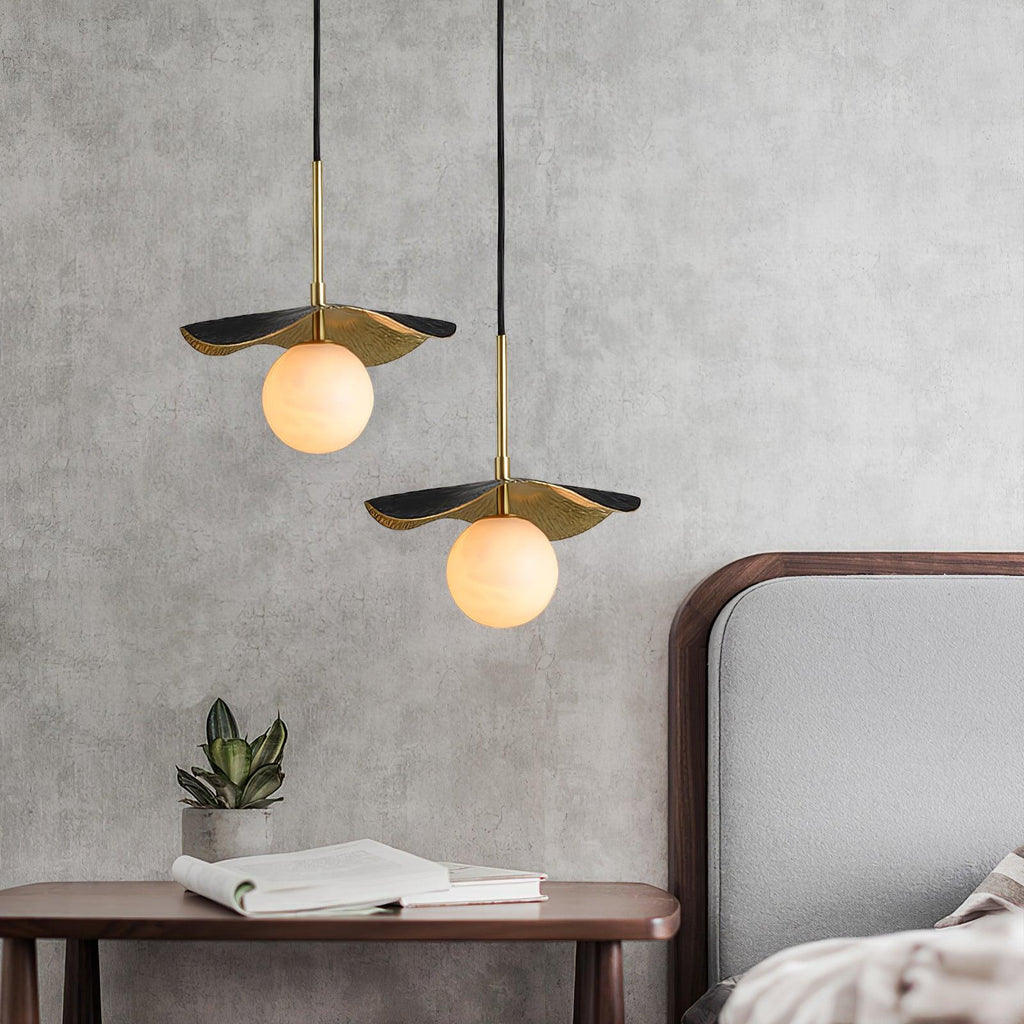 Ivvynen Suspension en Albâtre avec Canopée en Forme de Feuille - Neutralighting