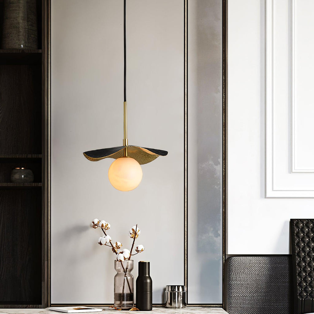 Ivvynen Suspension en Albâtre avec Canopée en Forme de Feuille - Neutralighting