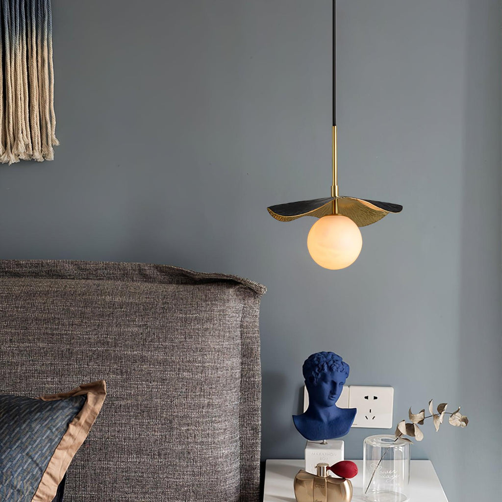 Ivvynen Suspension en Albâtre avec Canopée en Forme de Feuille - Neutralighting