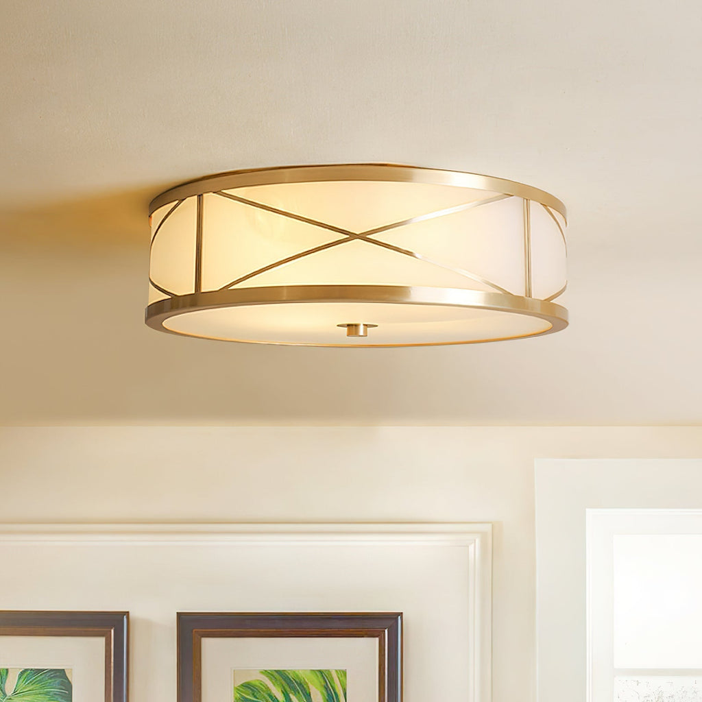 Vovene Plafonnier En Laiton Et Verre Minimaliste Moderne - Neutralighting