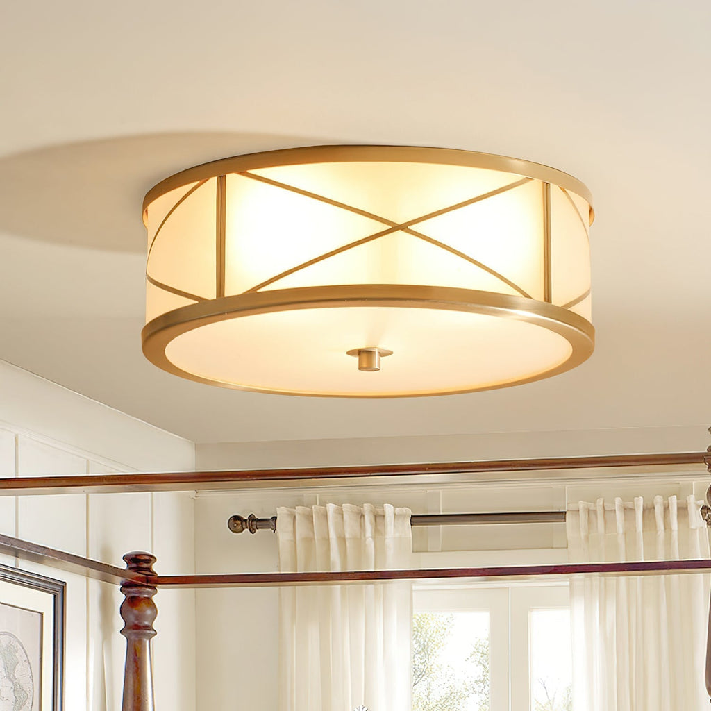 Vovene Plafonnier En Laiton Et Verre Minimaliste Moderne - Neutralighting