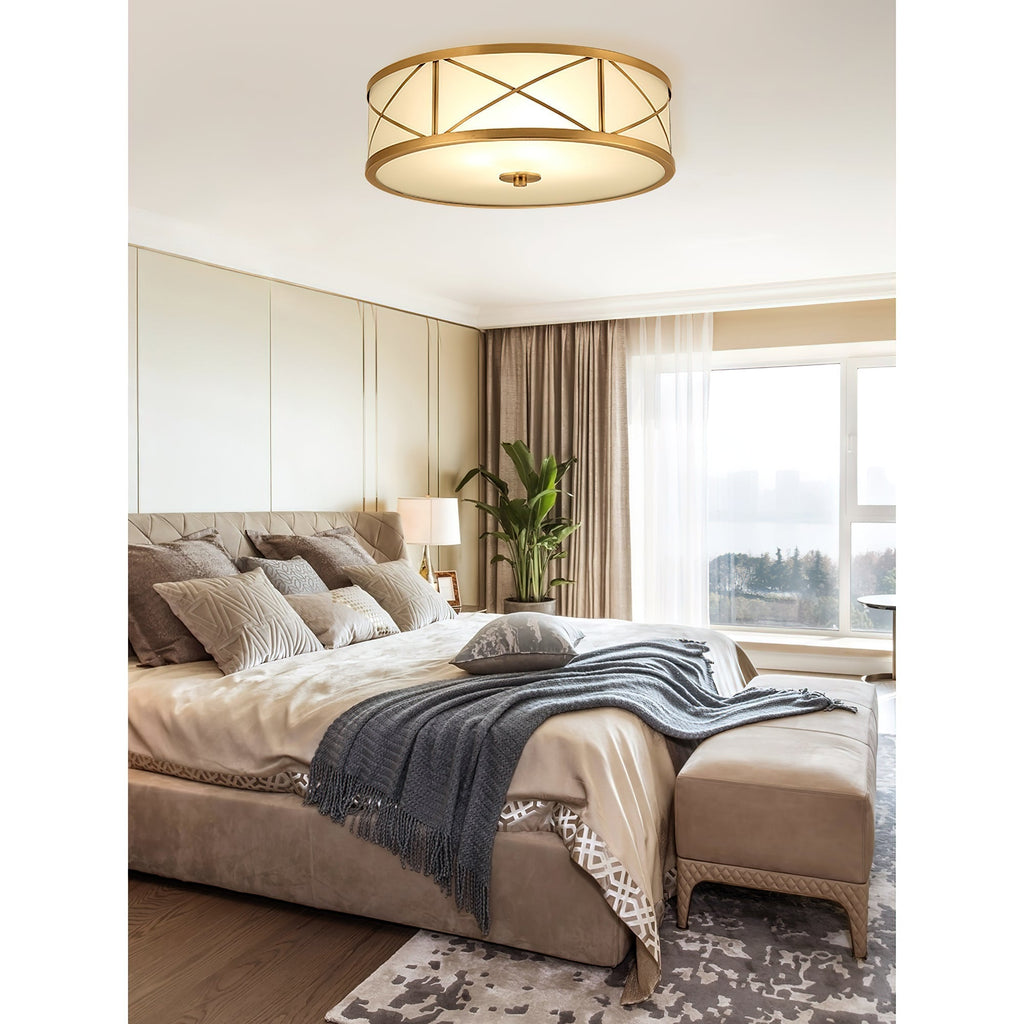 Vovene Plafonnier En Laiton Et Verre Minimaliste Moderne - Neutralighting