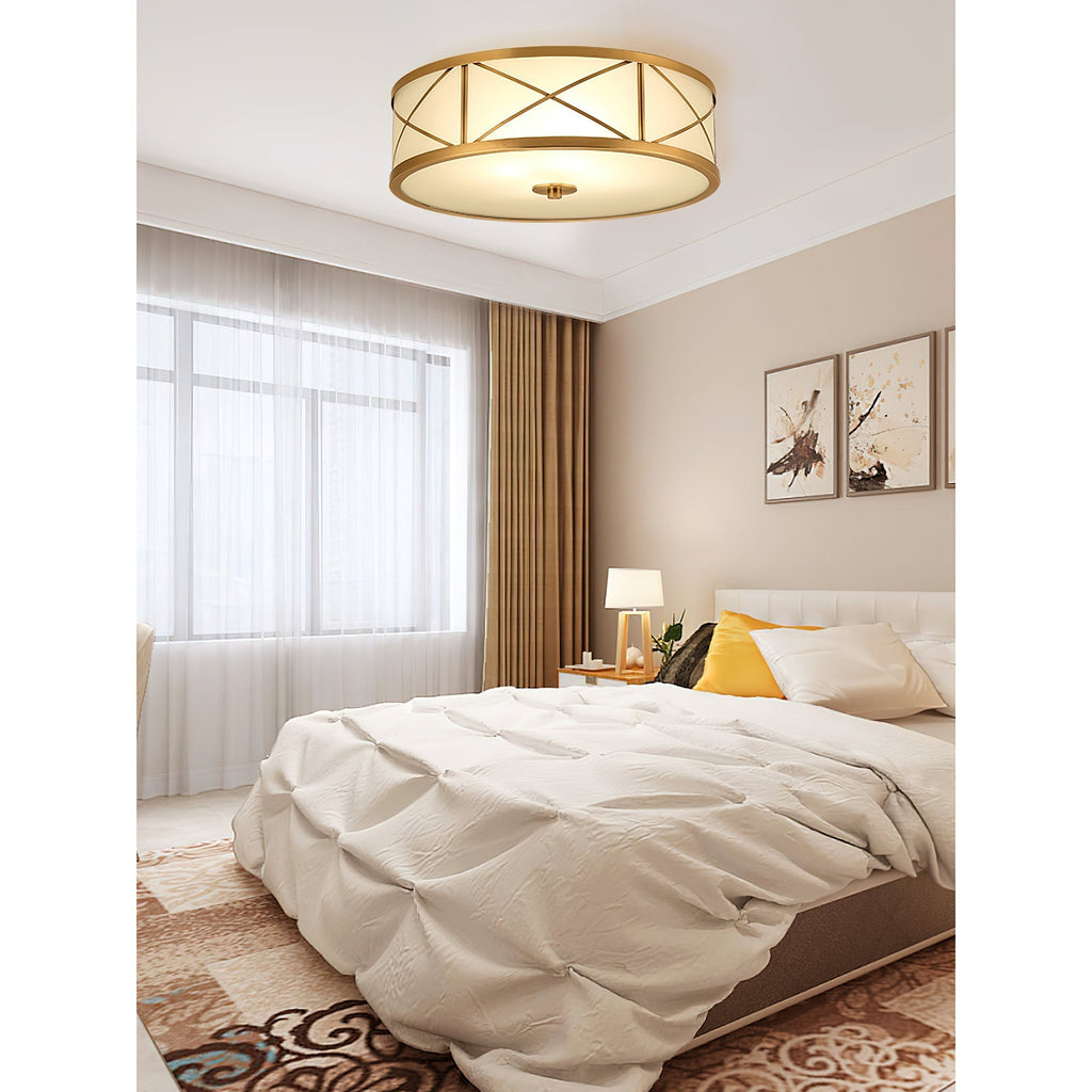 Vovene Plafonnier En Laiton Et Verre Minimaliste Moderne - Neutralighting