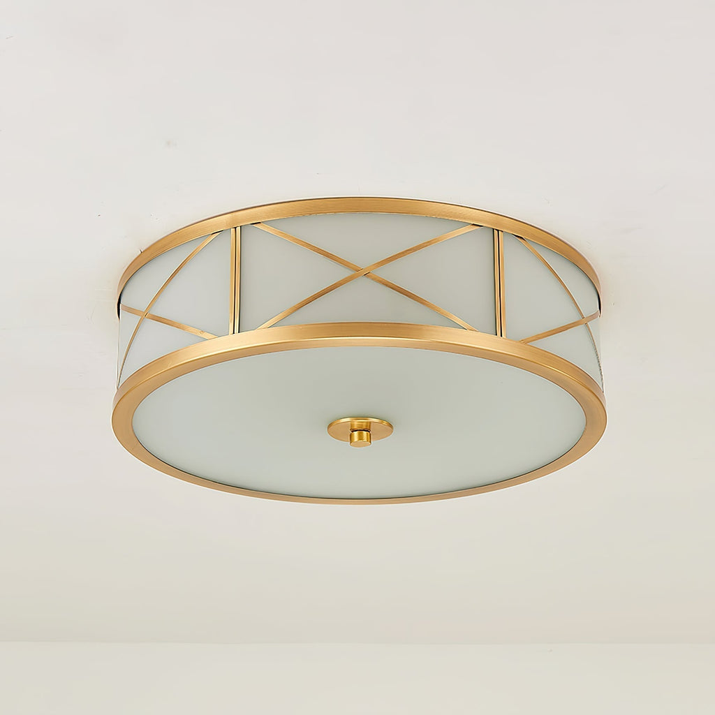 Vovene Plafonnier En Laiton Et Verre Minimaliste Moderne - Neutralighting