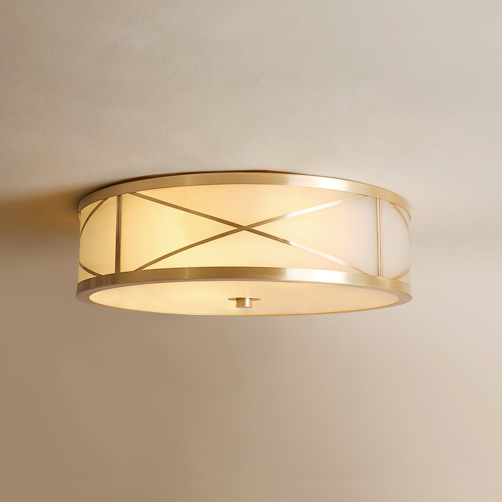 Vovene Plafonnier En Laiton Et Verre Minimaliste Moderne - Neutralighting