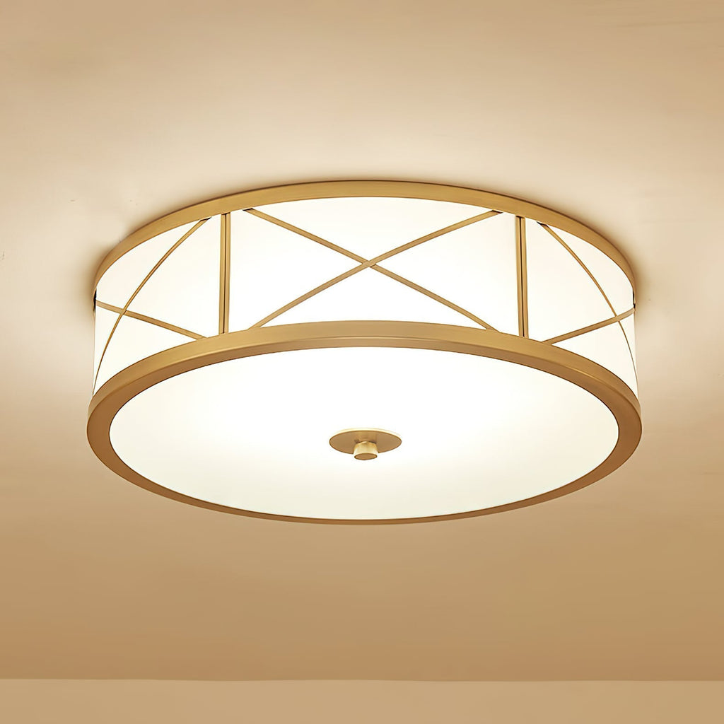 Vovene Plafonnier En Laiton Et Verre Minimaliste Moderne - Neutralighting