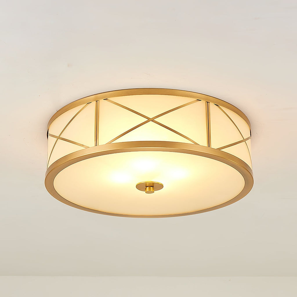 Vovene Plafonnier En Laiton Et Verre Minimaliste Moderne - Neutralighting