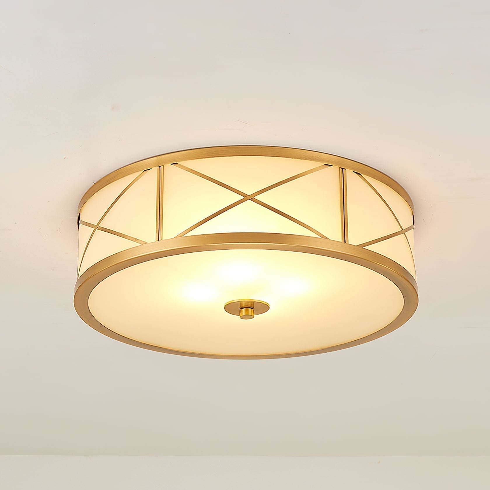 Vovene Plafonnier En Laiton Et Verre Minimaliste Moderne - Neutralighting