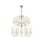 Elirora Lustre En Laiton Vintage élégant Avec Abat-Jour En Tissu - Neutralighting