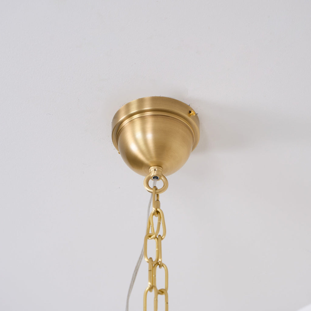 Elirora Lustre En Laiton Vintage élégant Avec Abat-Jour En Tissu - Neutralighting