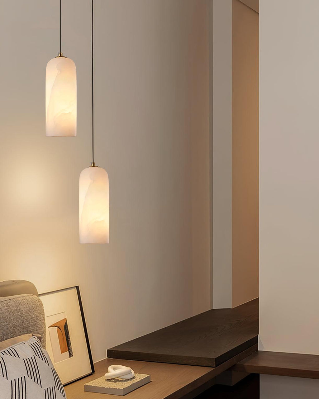 Zashayra Suspension Cylindrique en Albâtre - Neutralighting