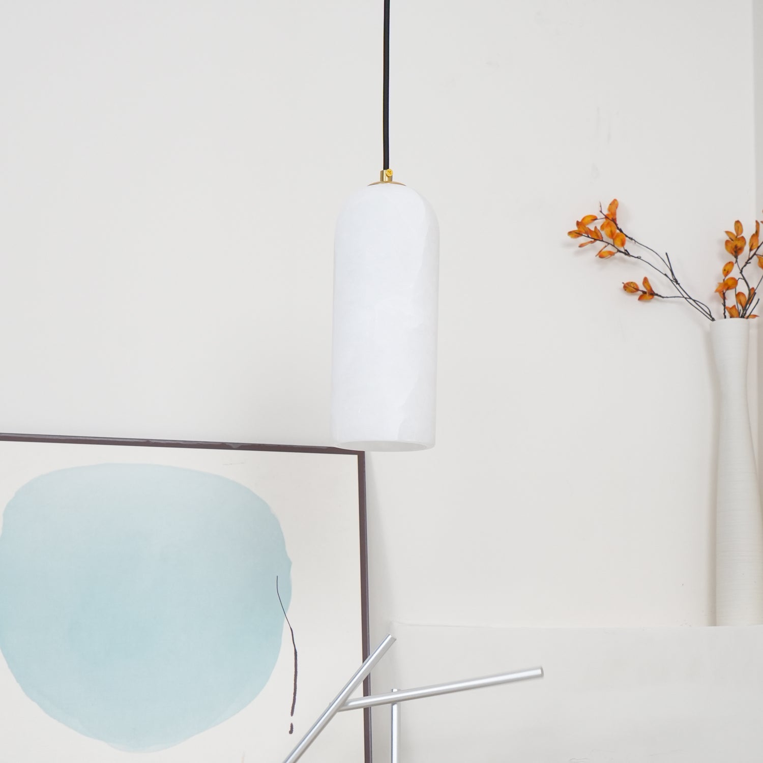 Zashayra Suspension Cylindrique en Albâtre - Neutralighting