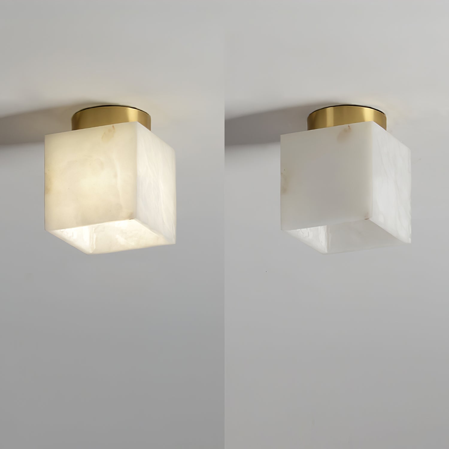 Otheyra Globe Laiton Albâtre Plafonnier - Neutralighting